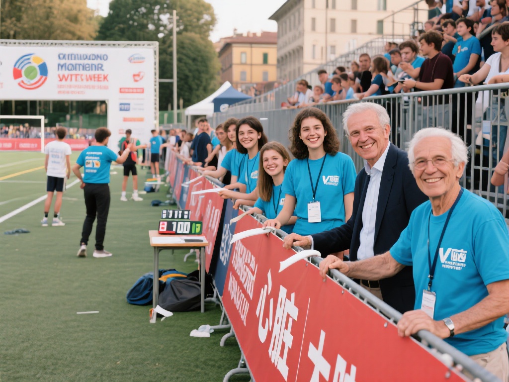 如果说组织者是米兰体育周的“大脑”，那么志愿者就是